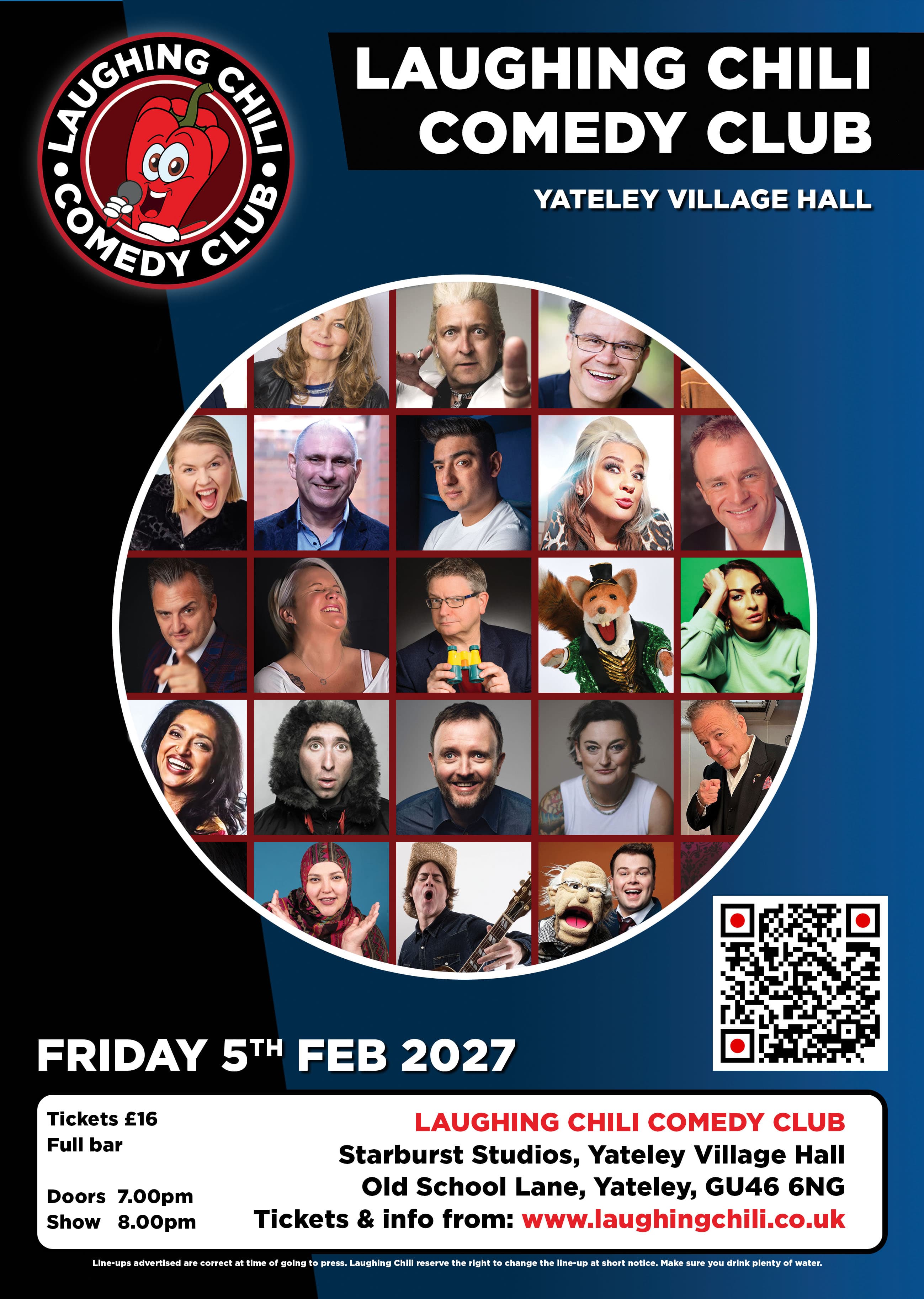 Laughing Chili Comedy Club Feb 2027 Poster