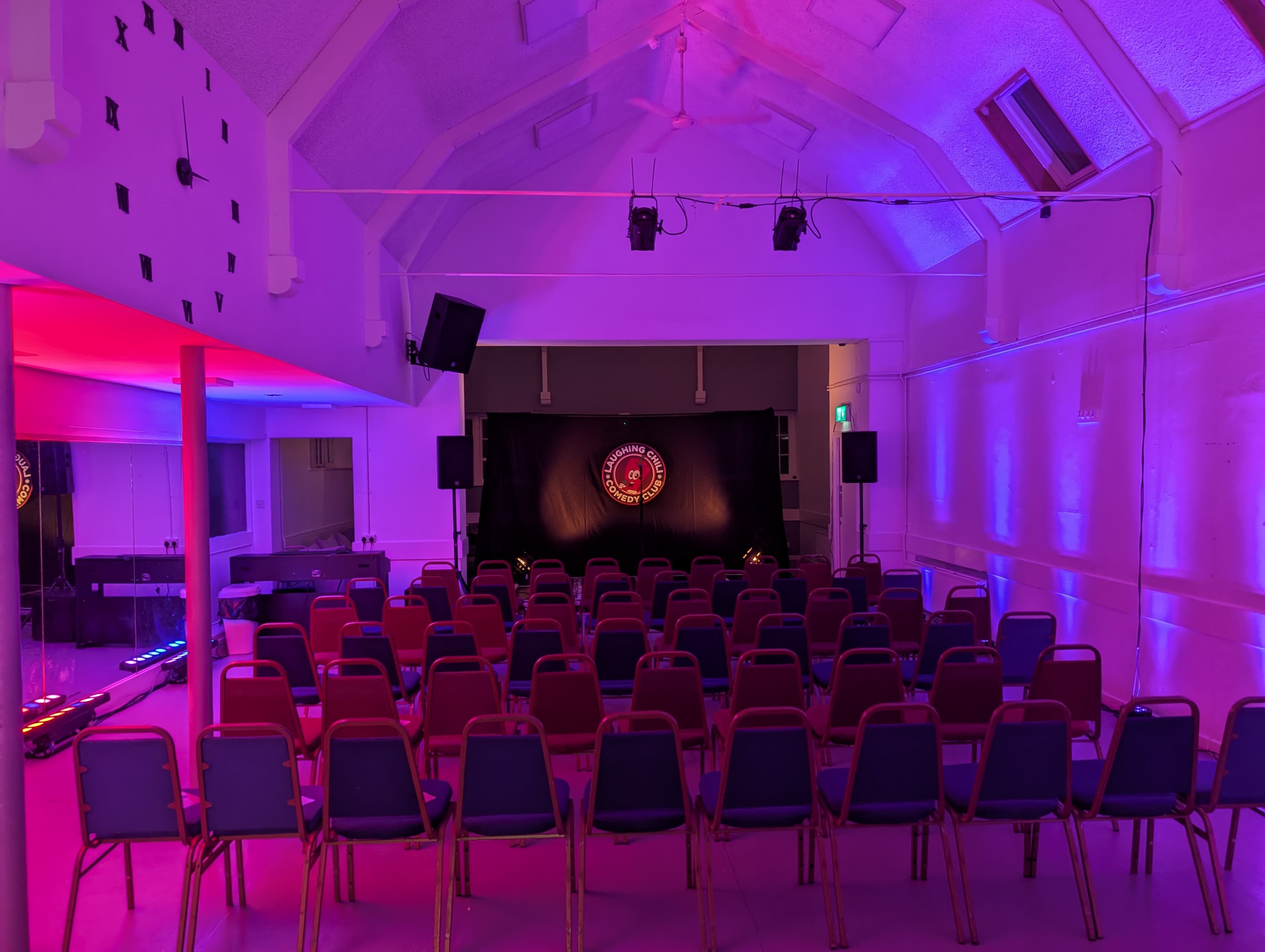 Studio 1 set out with seating